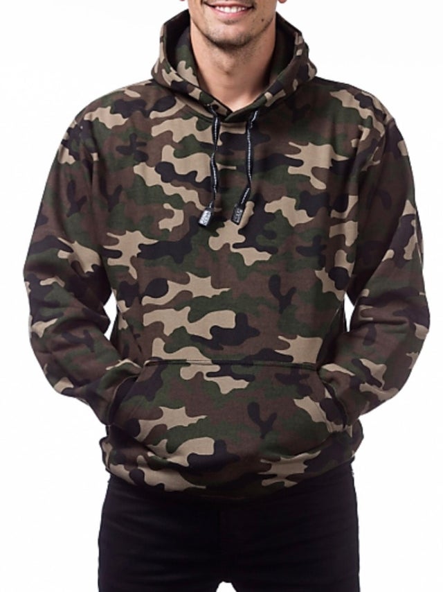 トップス PROCLUB camouflage reversible hoodie Pro Club Men's Full Zip Reversible Fleece and Thermal Hoodie